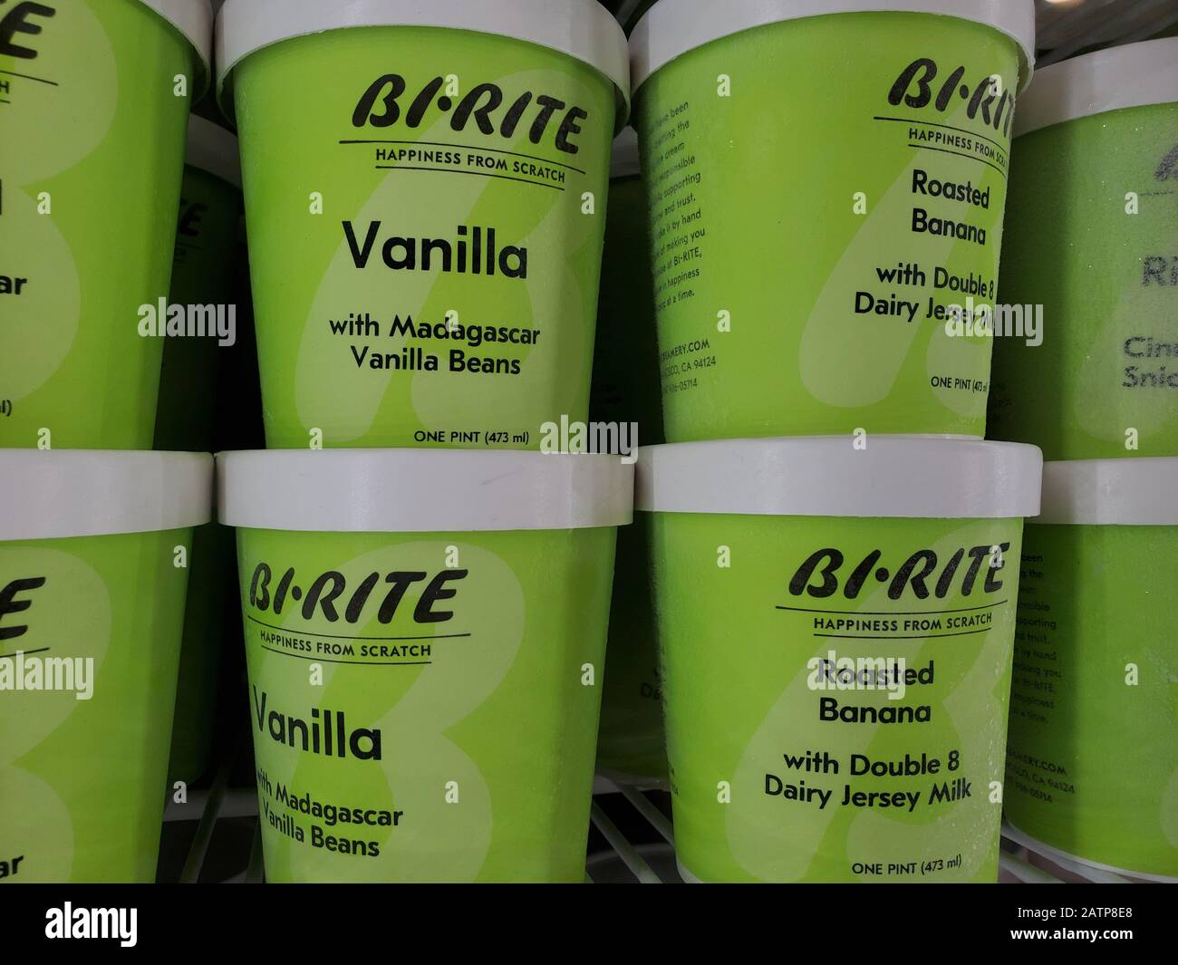 Close-up of pint containers of Bi Rite ice cream for sale at the iconic Bi  Rite creamery in the Mission District neighborhood of San Francisco,  California, January 26, 2020 Stock Photo - Alamy