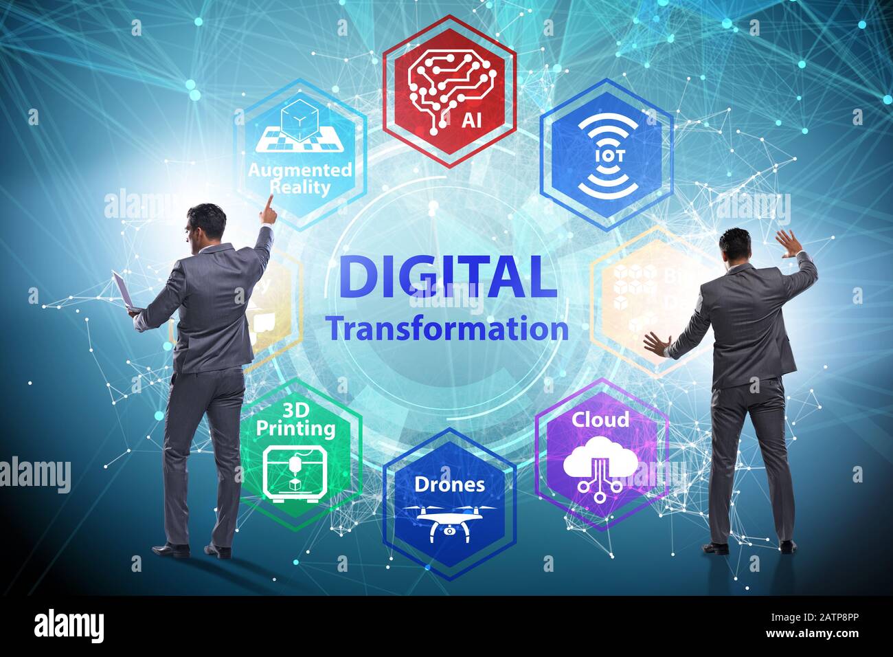 The digital transformation and digitalization technology concept Stock ...