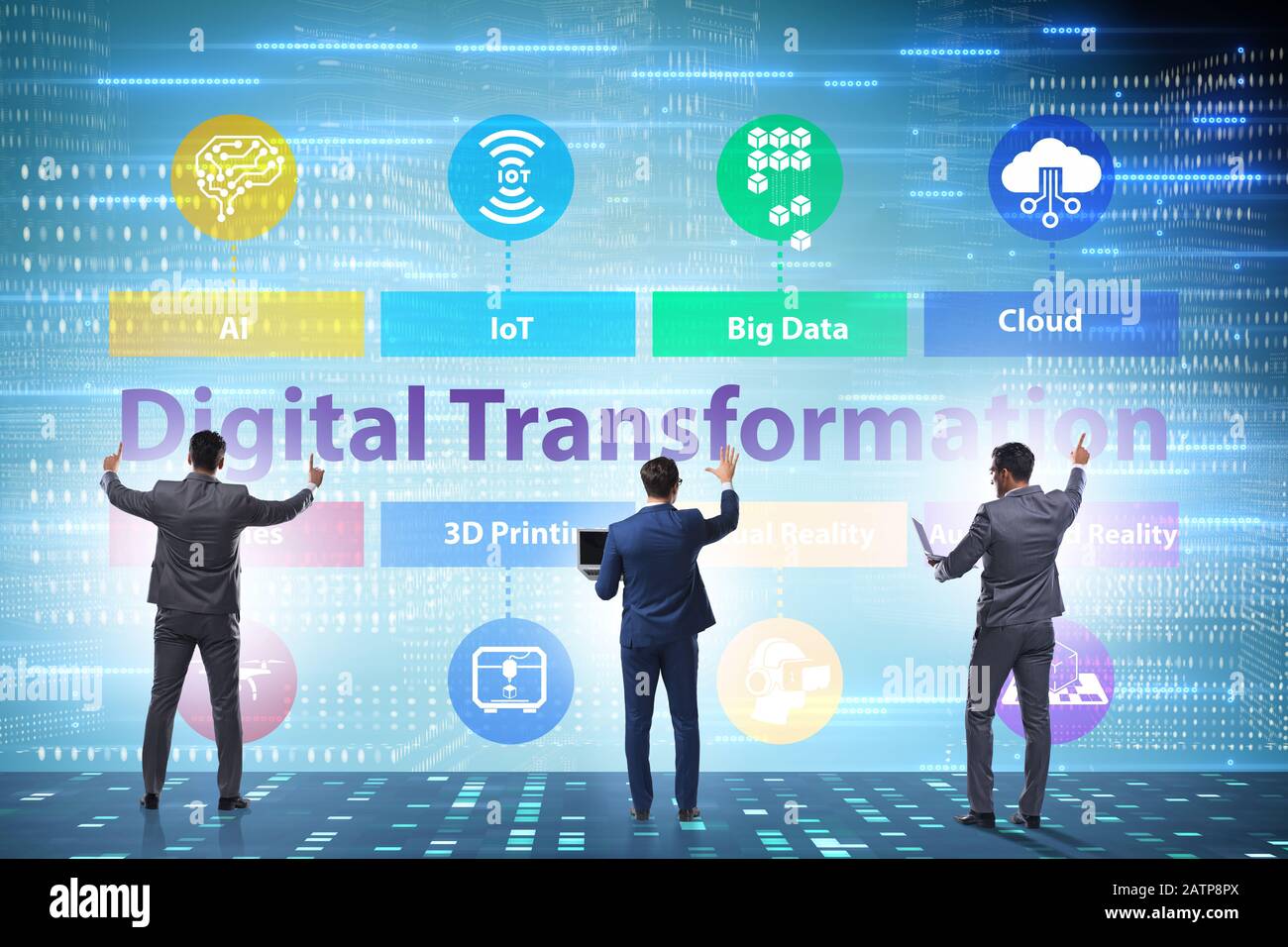 The digital transformation and digitalization technology concept Stock ...