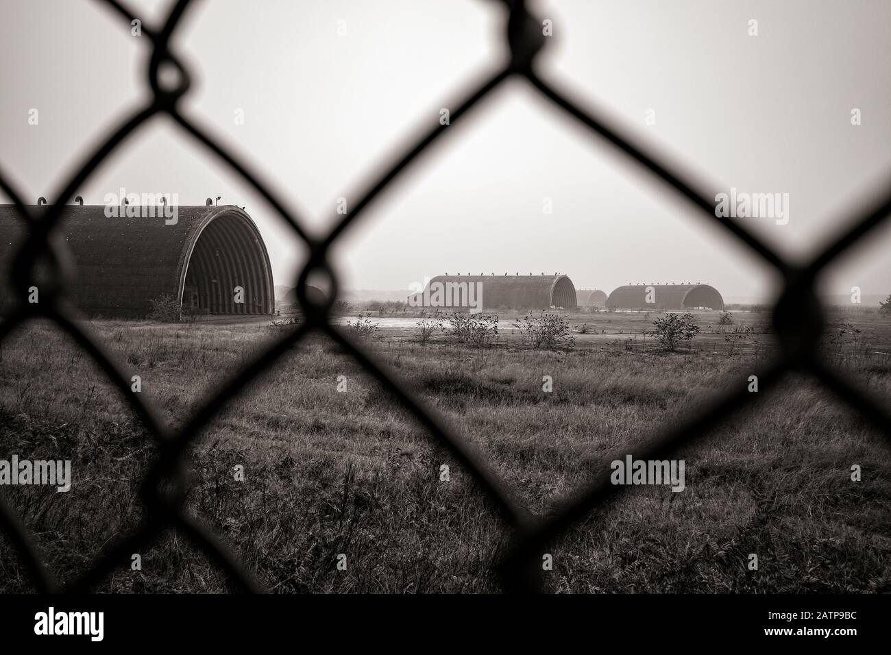 Former USAF Cold War era airbase, Rendelsham near Woodbridge, Suffolk, UK. Stock Photo