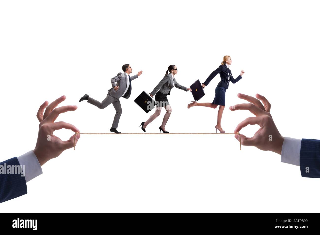 Woman tight rope Cut Out Stock Images & Pictures - Alamy