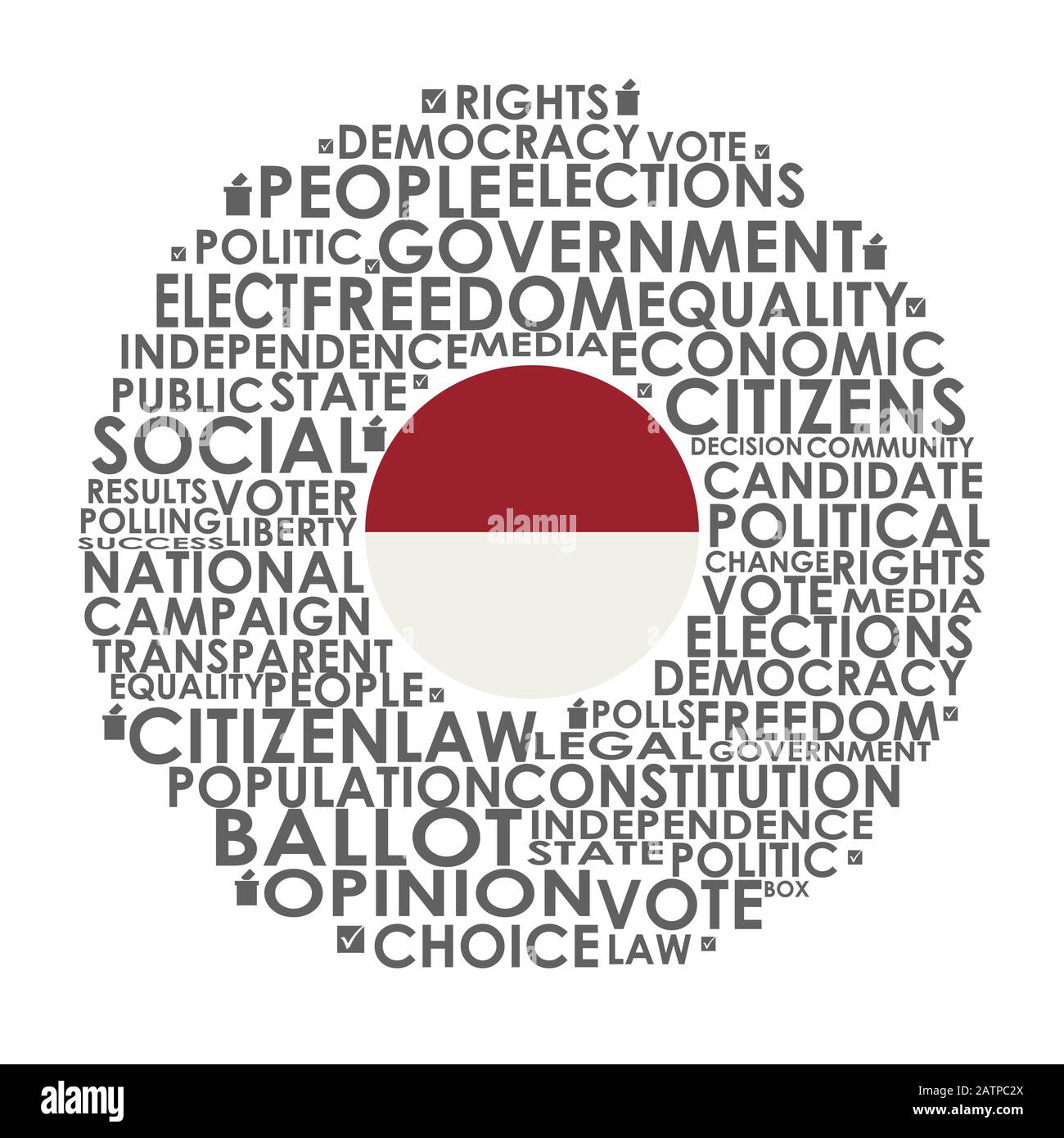 Elections relative tags cloud Stock Vector
