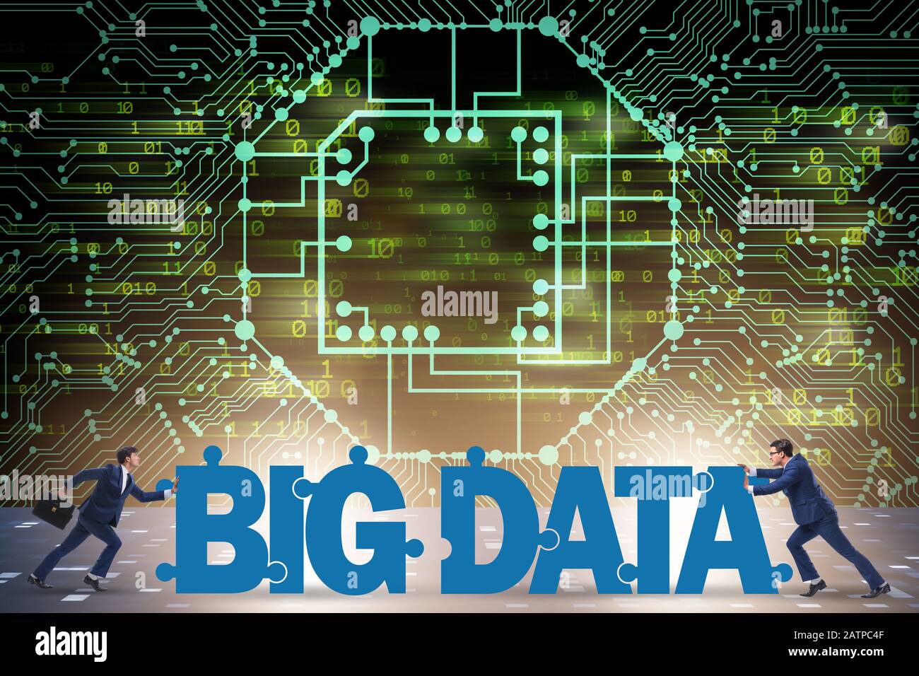 The big data concept with jigsaw puzzle pieces Stock Photo - Alamy