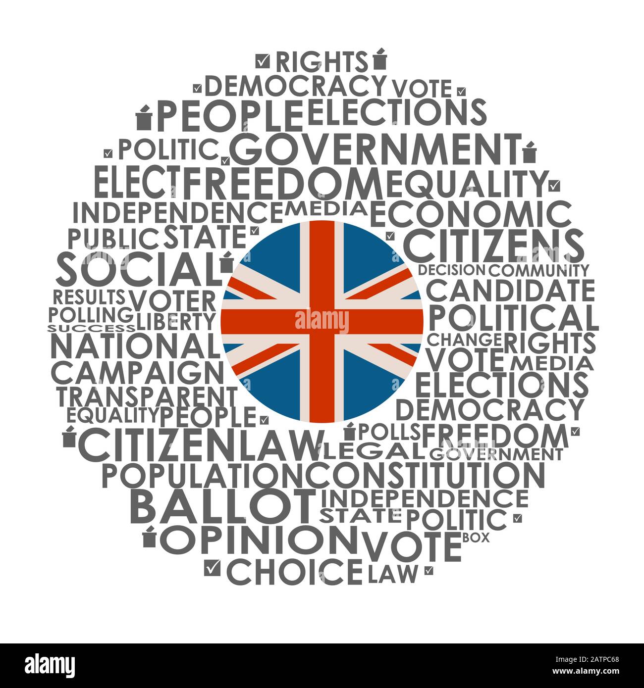 Elections relative tags cloud Stock Vector