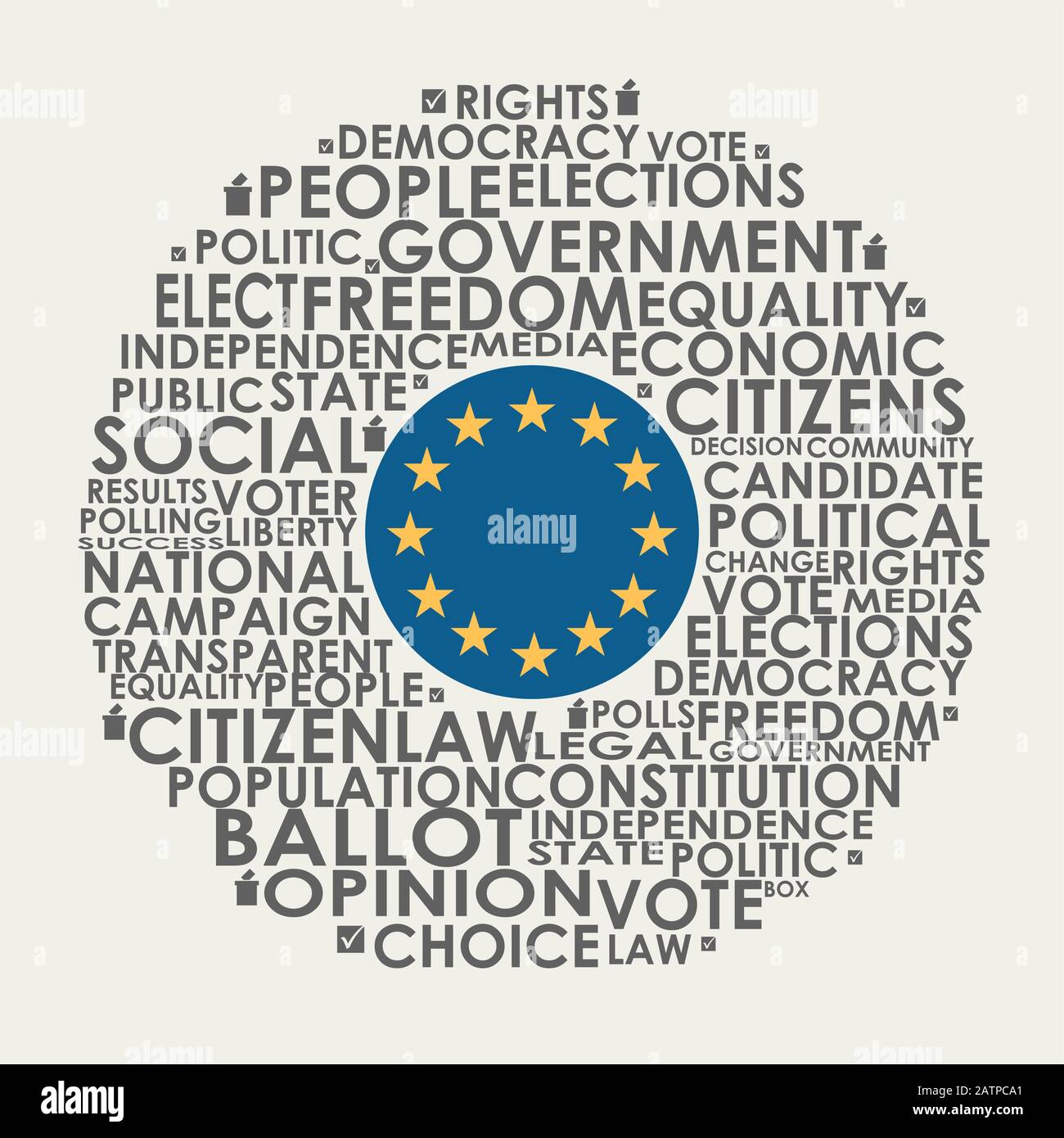 Elections relative tags cloud Stock Vector