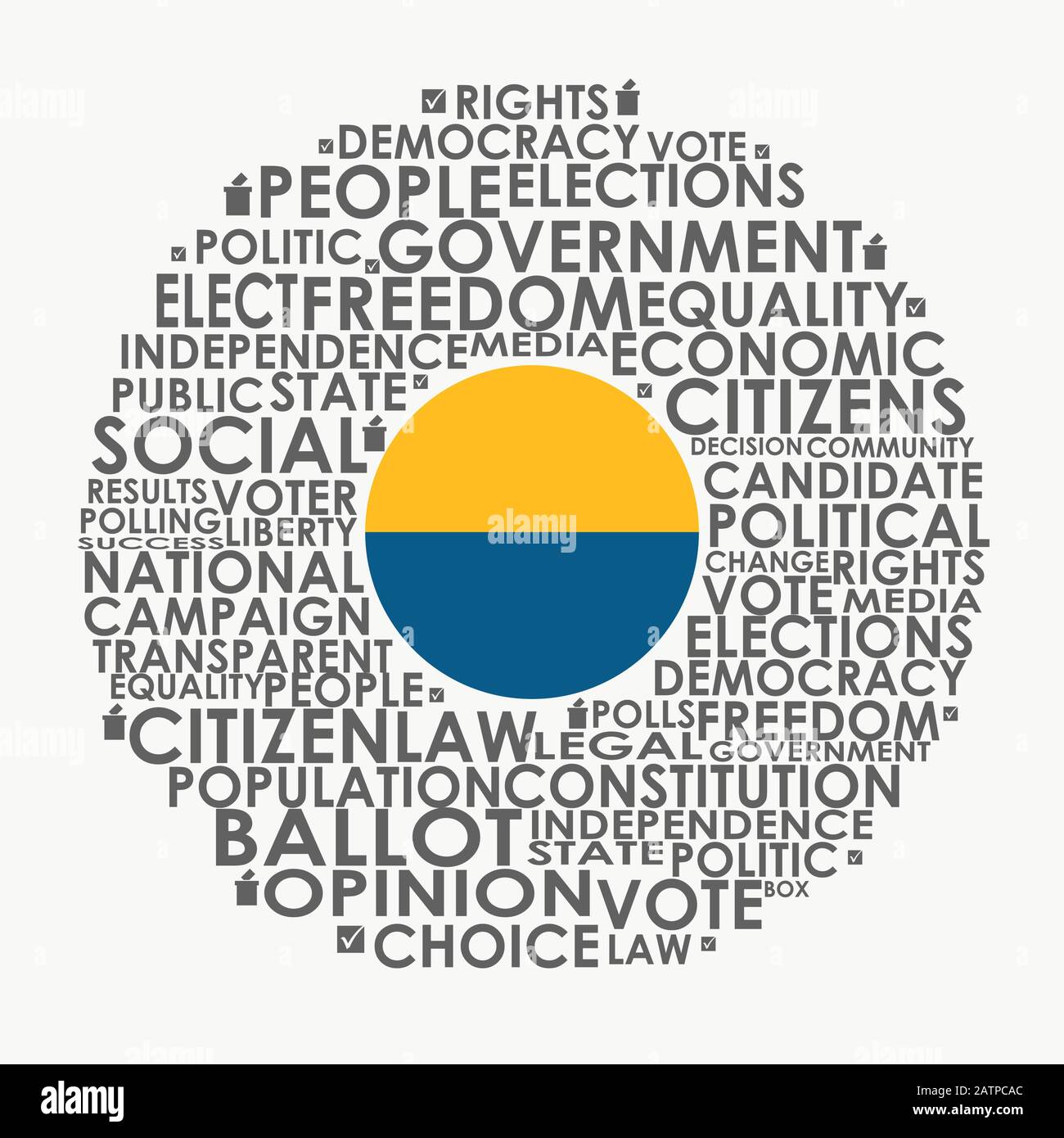 Elections relative tags cloud Stock Vector