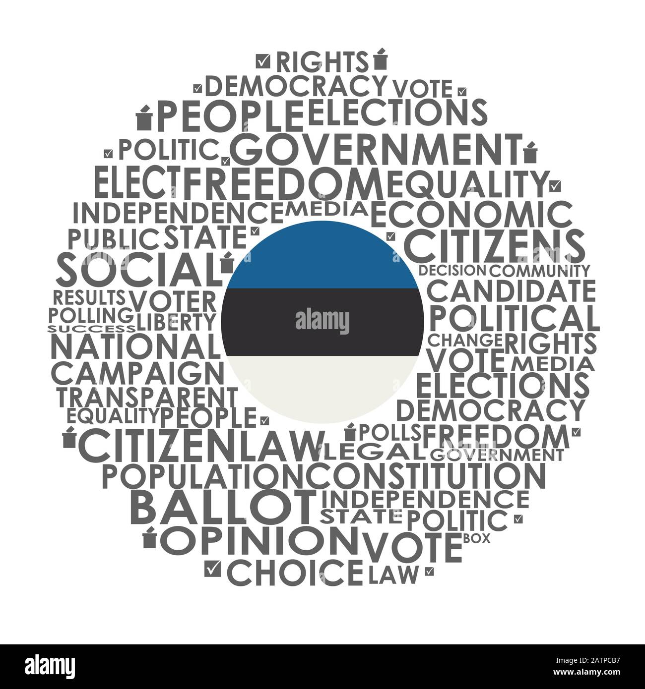 Elections relative tags cloud Stock Vector