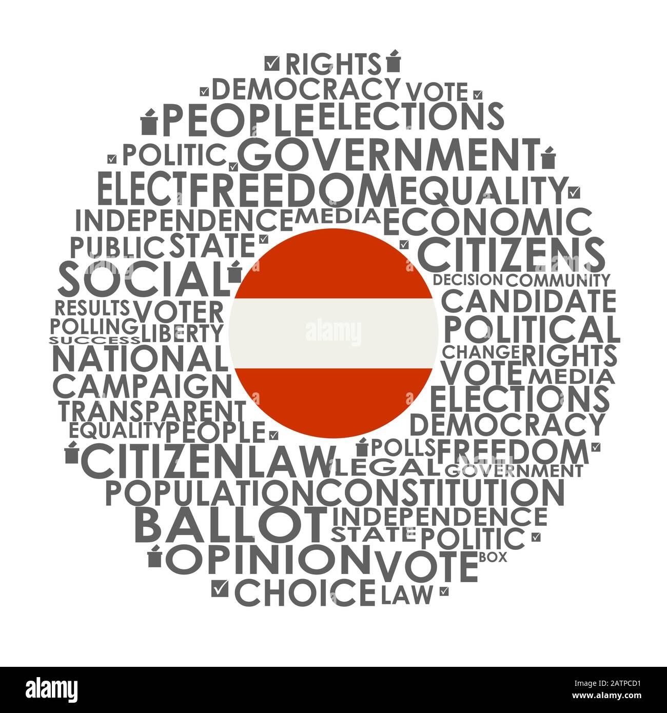 Elections relative tags cloud Stock Vector