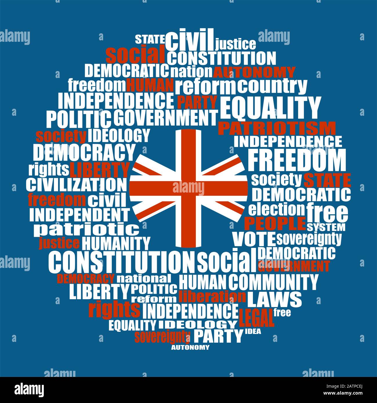 Democracy tags cloud concept Stock Vector