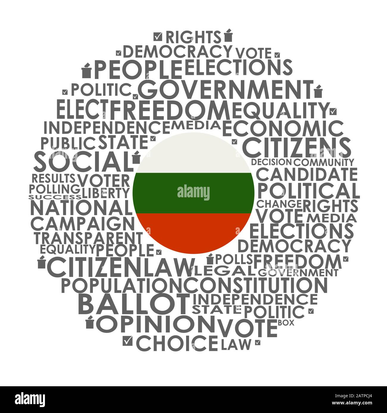 Elections relative tags cloud Stock Vector