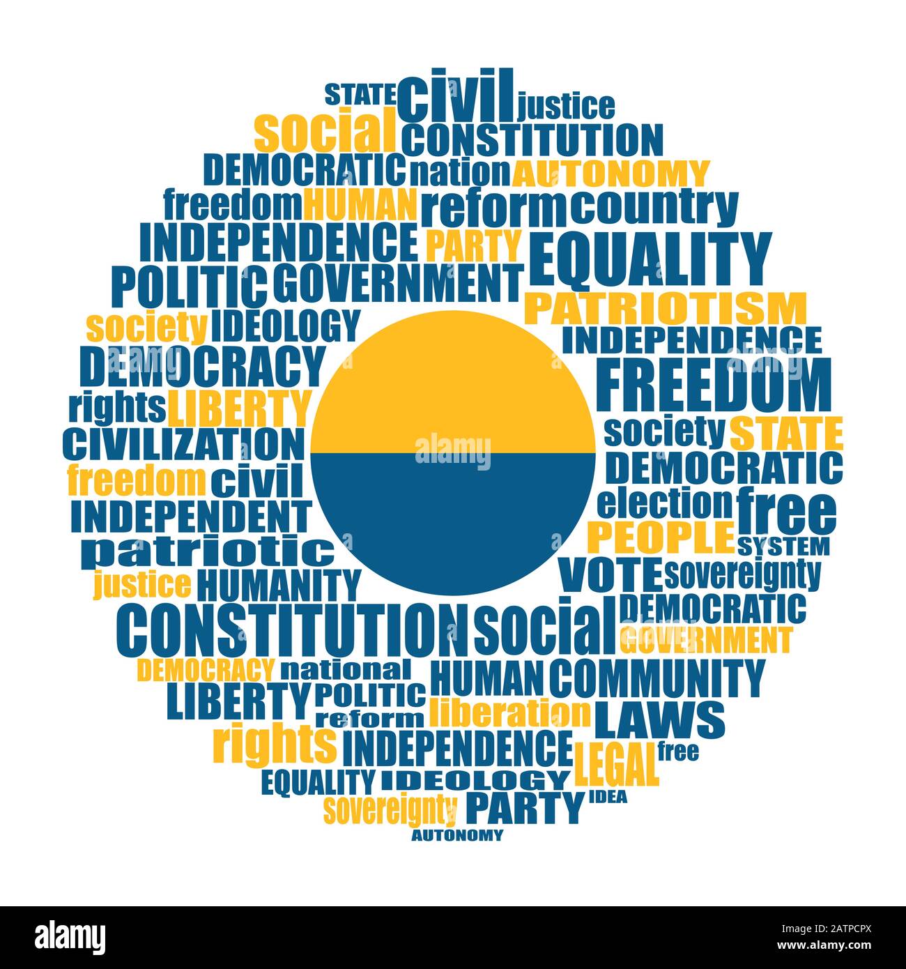 Democracy tags cloud concept Stock Vector