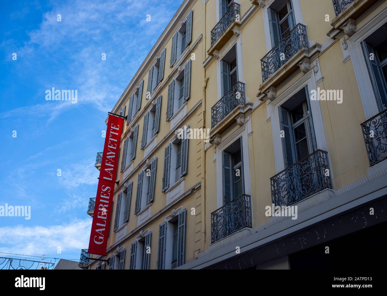 famous department store facade in Cannes French Riviera Stock Photo