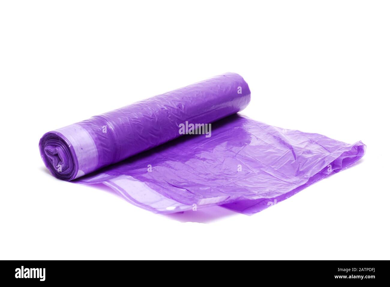 Pink Roll Garbage Bag Isolated White Background Stock Photo by ©serezniy  648823504