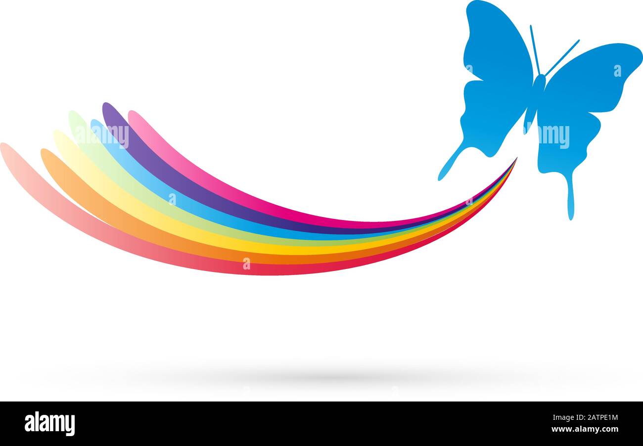 Abstract butterflies in fly, spring background concept Stock Vector ...