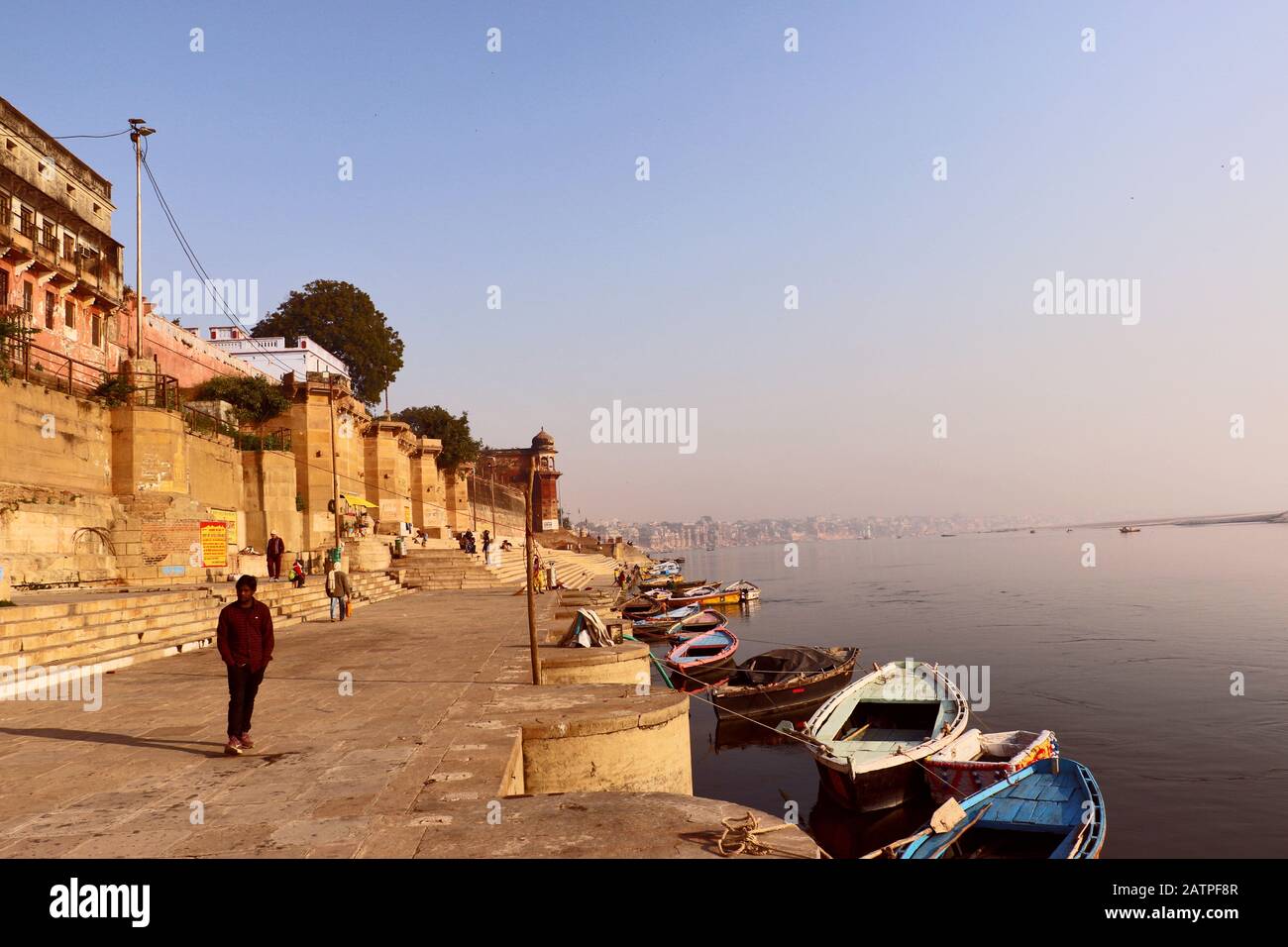 boats-are-hangared-at-the-bank-of-ganga-river-near-assi-ghat-at-early