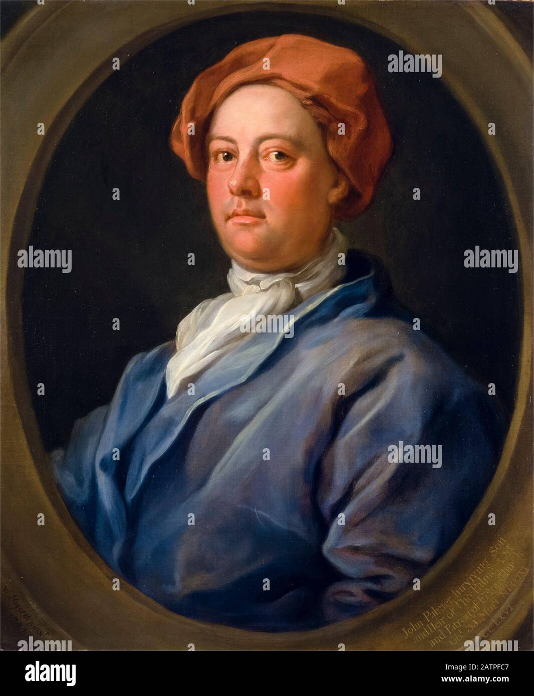 John Palmer, Barrister of the Inner Temple, portrait painting by William Hogarth, 1749 Stock Photo