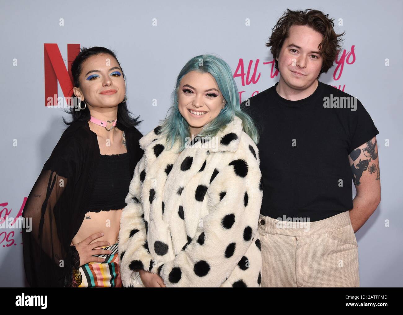 03 February 2020 - Hollywood, California - Rena Lovelis, Nia Lovelis and  Casey Moreta of Hey Violet. Premiere Of Netflix's ''To All The Boys: P.S. I  Still Love You'' at The Egyptian