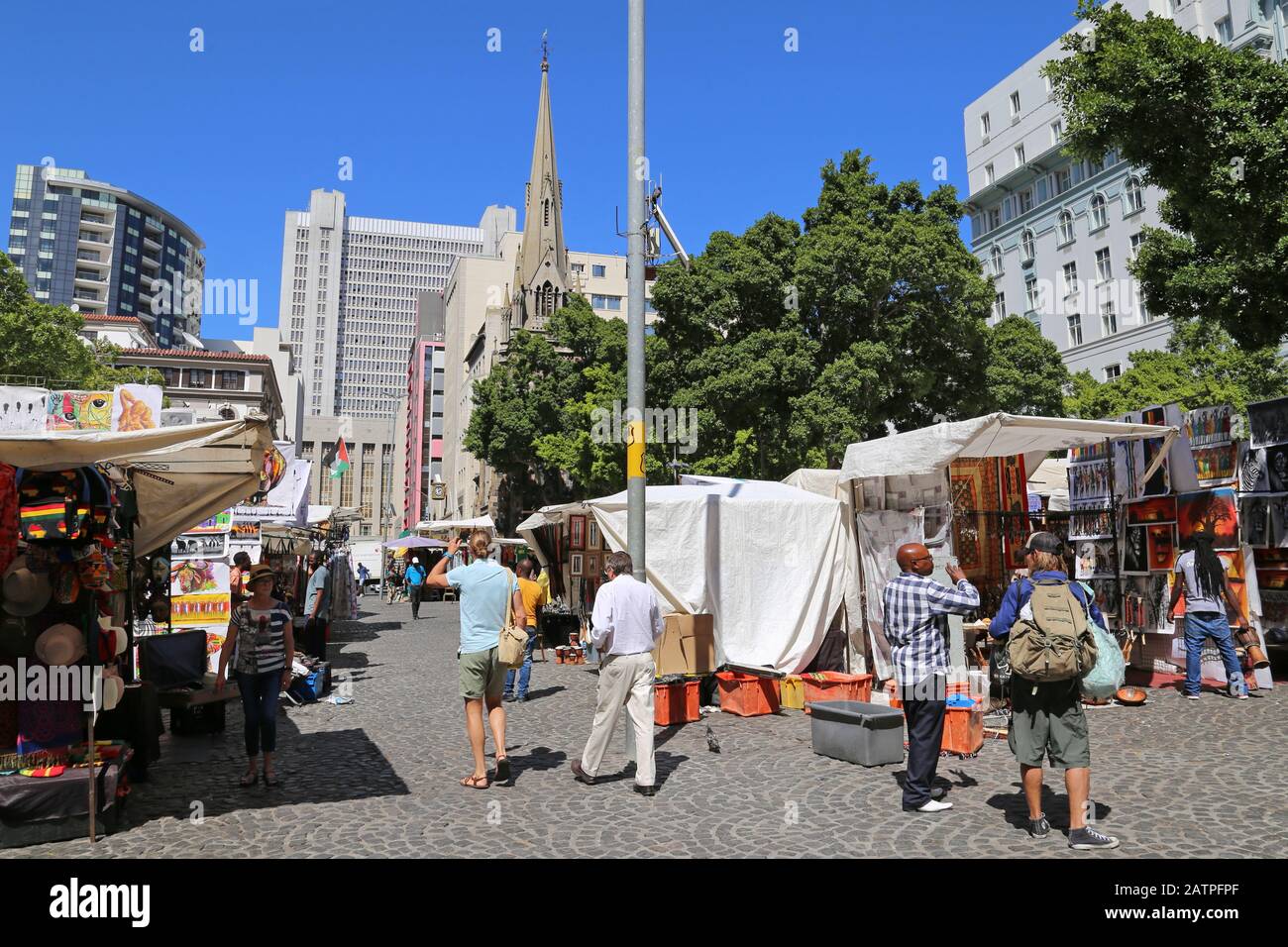 Greenmarket Square crafts market, Central Business District, Cape Town, Table Bay, Western Cape
