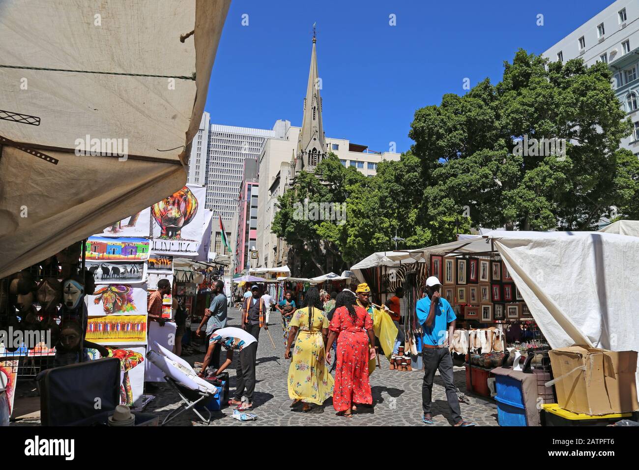 Greenmarket Square crafts market, Central Business District, Cape Town, Table Bay, Western Cape