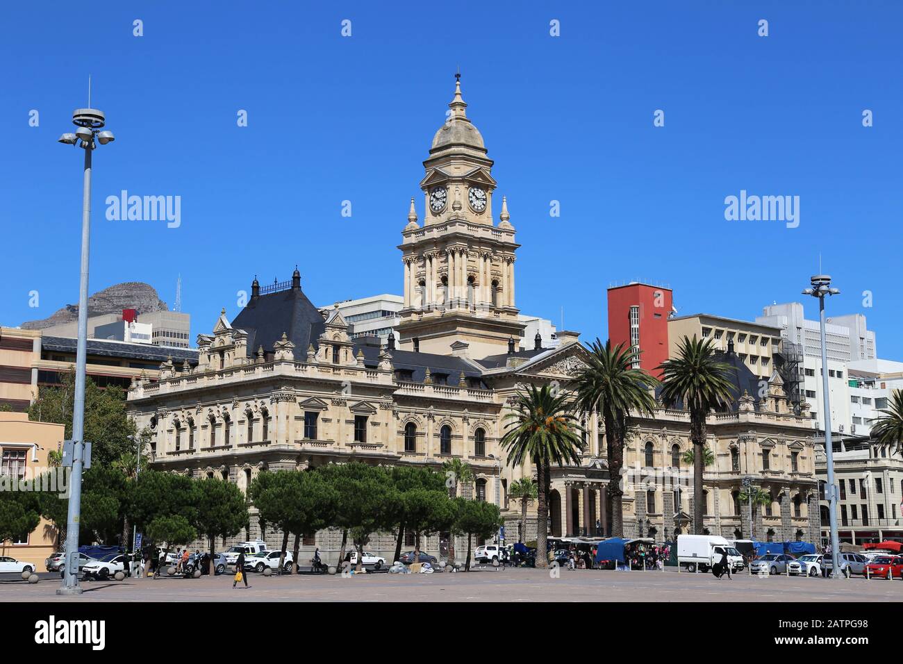 Grand Parade and City Hall, Darling Street, Central Business District, Cape Town, Table Bay, Western Cape Province, South Africa, Africa Stock Photo