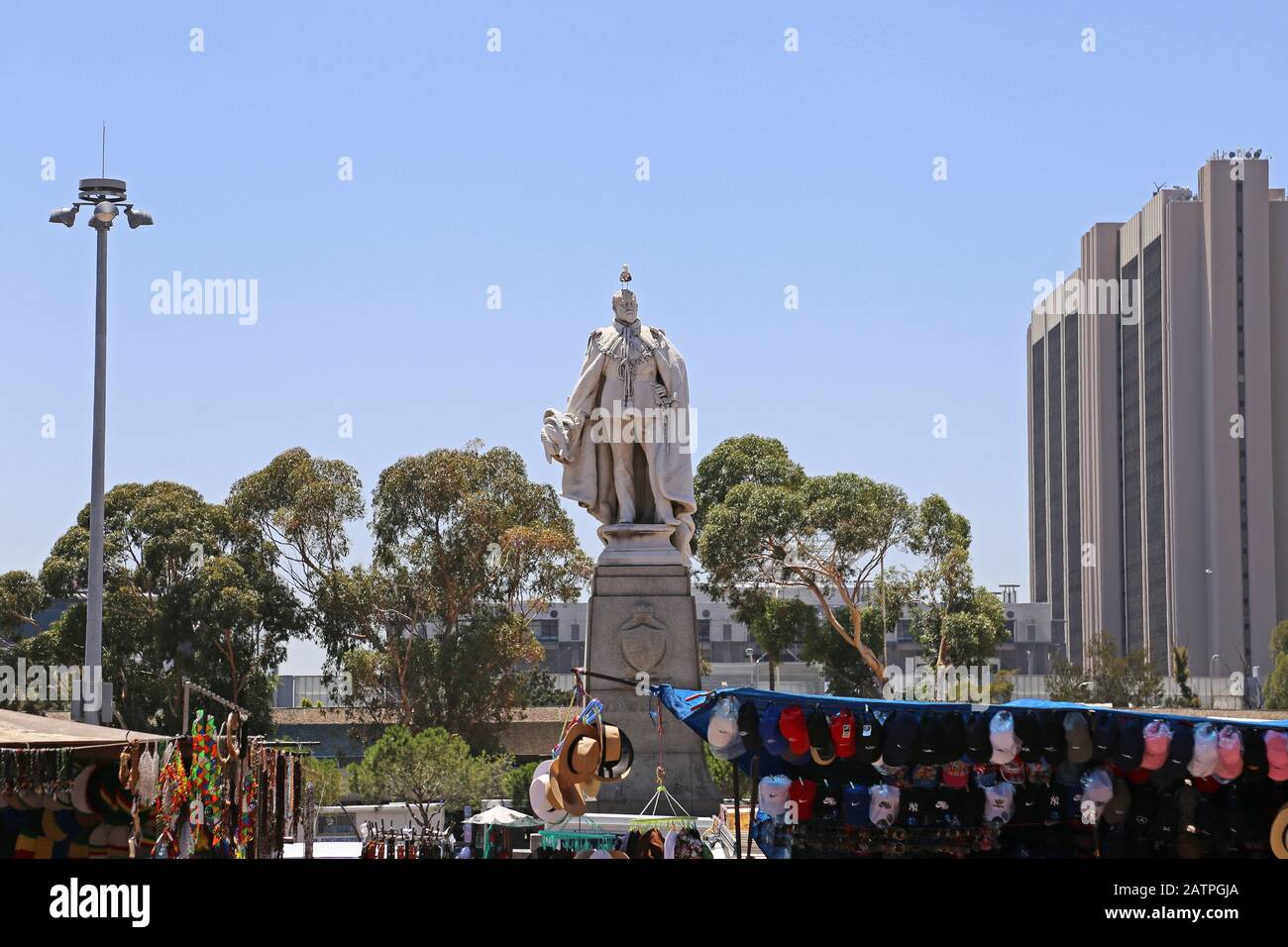 King Edward VII statue, Grand Parade, Central Business District, Cape Town, Table Bay, Western Cape Province, South Africa, Africa Stock Photo