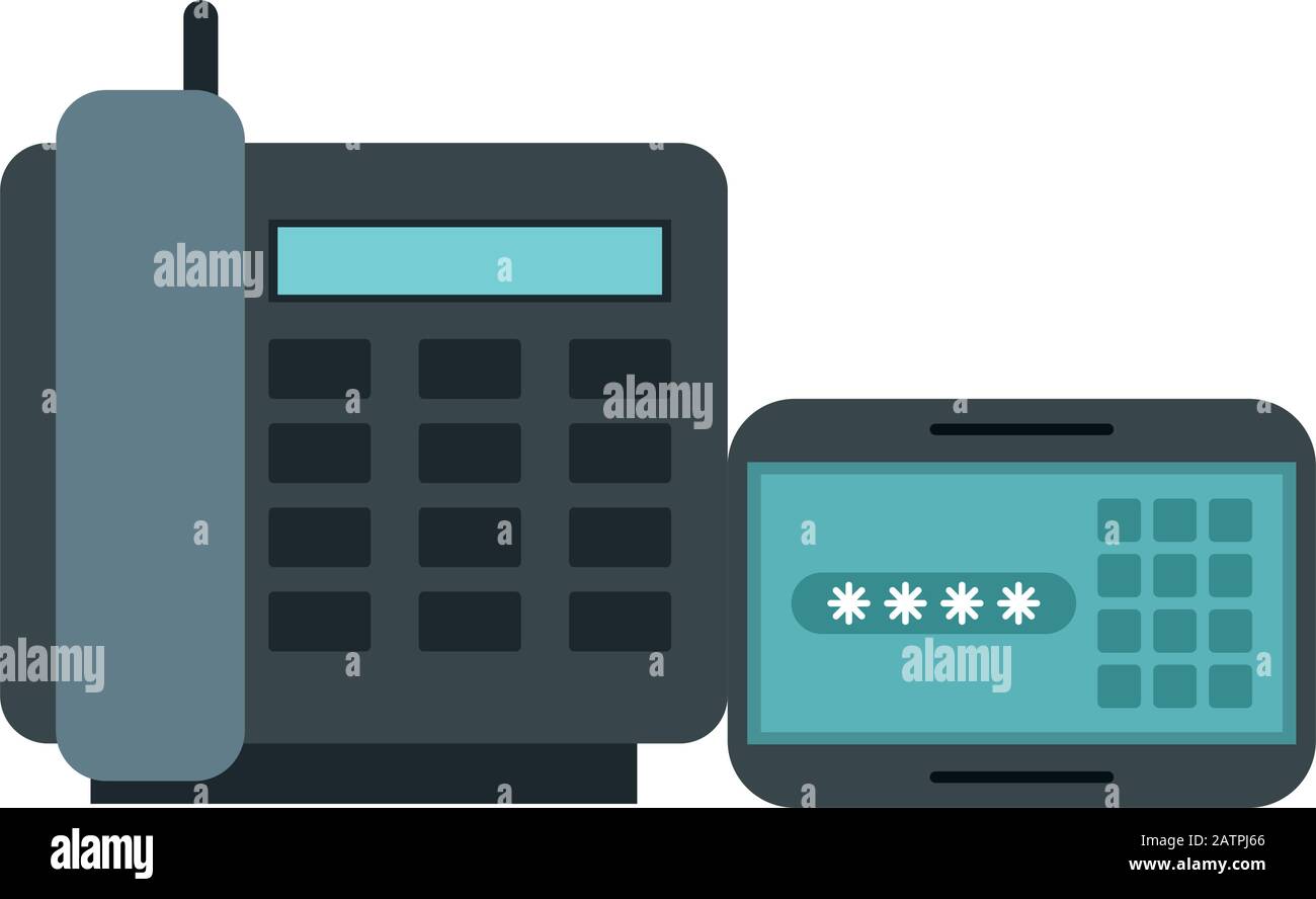 digital telephone and password display Stock Vector Image & Art - Alamy