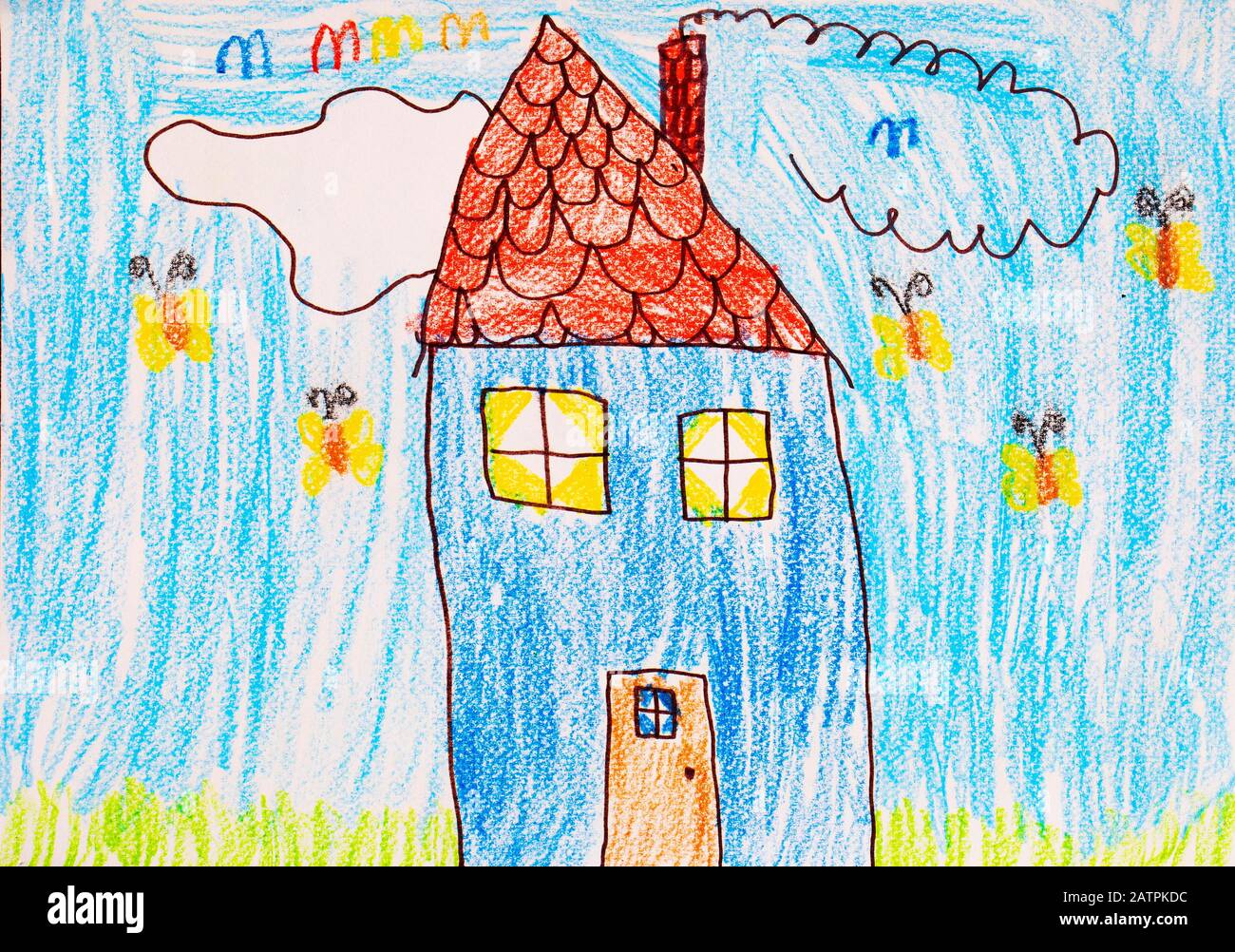 Children S Drawing House High Resolution Stock Photography And Images Alamy