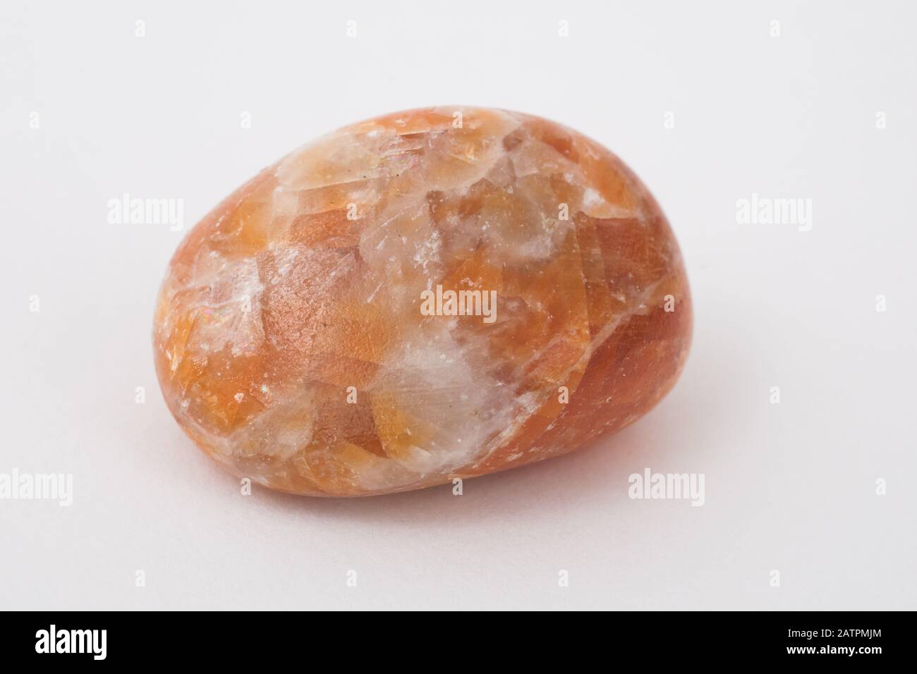 An orange calcite stone Stock Photo