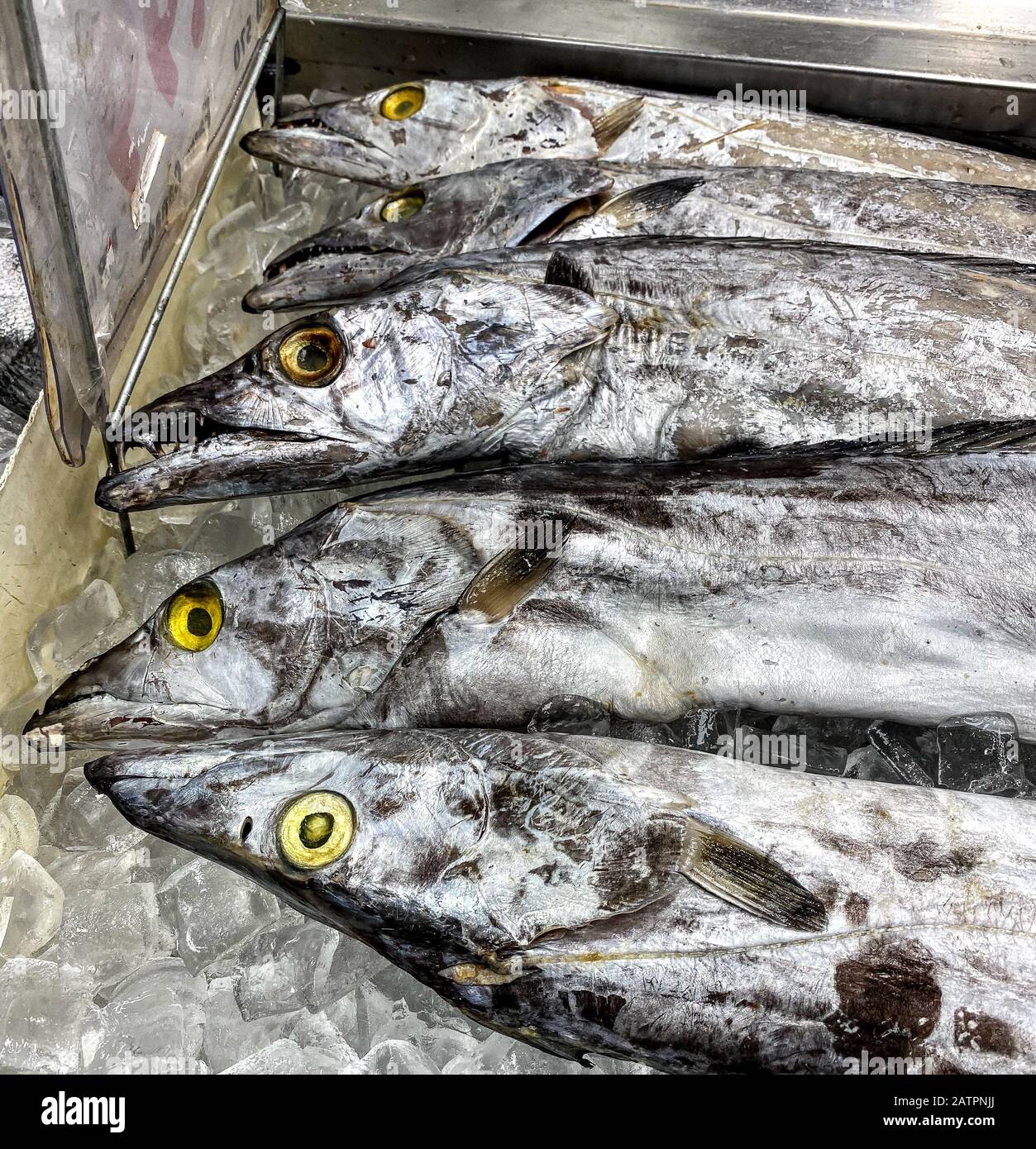 Fresh fish on display at Asian Supermarket Stock Photo - Alamy