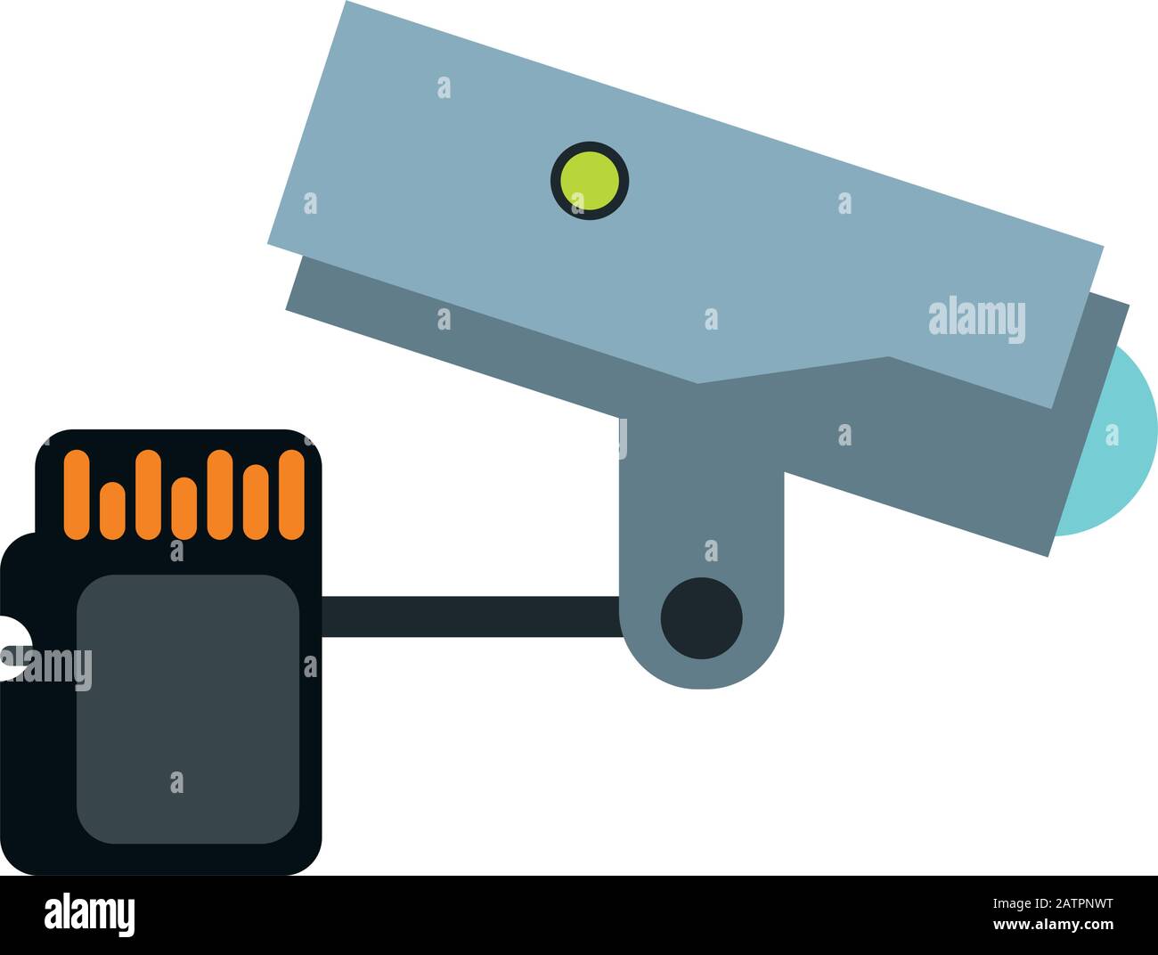 cctv video camera with sd card Stock Vector