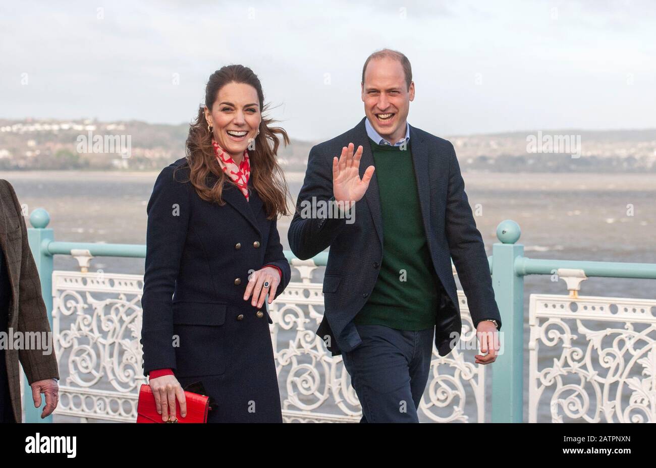 Mumbles Pier - Swansea - Wales - UK - 4th February 2020 Prince William, Duke of Cambridge and Catherine, Duchess of Cambridge visit to the RNLI Lifeboat Station in Mumbles near Swansea today.  Pic by Lisa Dawson Rees Credit: Phil Rees/Alamy Live News Stock Photo