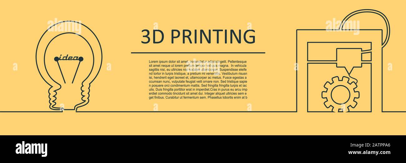 3d printing technology. Stock Vector