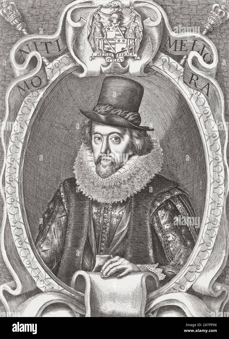 Francis Bacon, 1st Viscount St Alban, 1561 –  1626.  English philosopher and statesman. Stock Photo