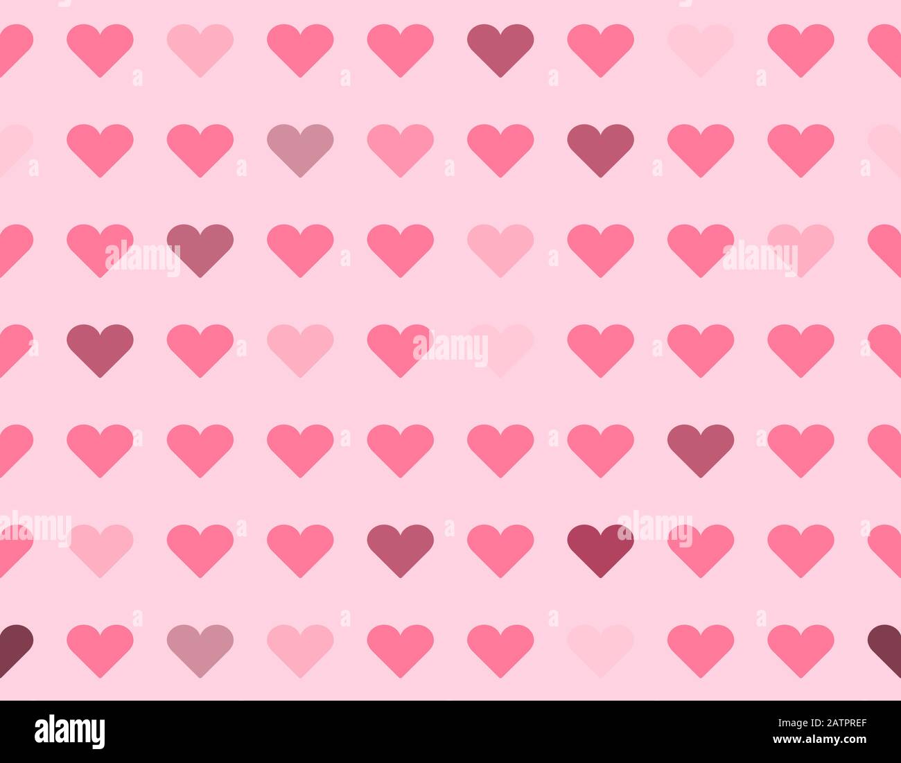 seamless heart shape pattern on pink background vector illustration Stock Vector