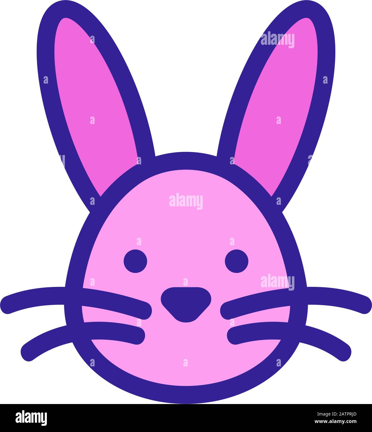 Easter bunny icon vector. Isolated contour symbol illustration Stock Vector Image & Art Alamy