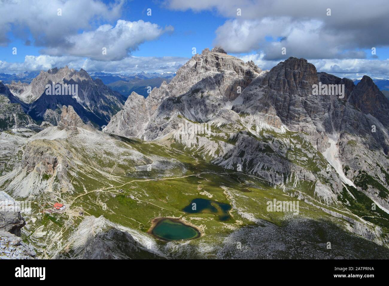 Beautiful view from Monte Paterno mountain. Dolomites Italy Stock Photo