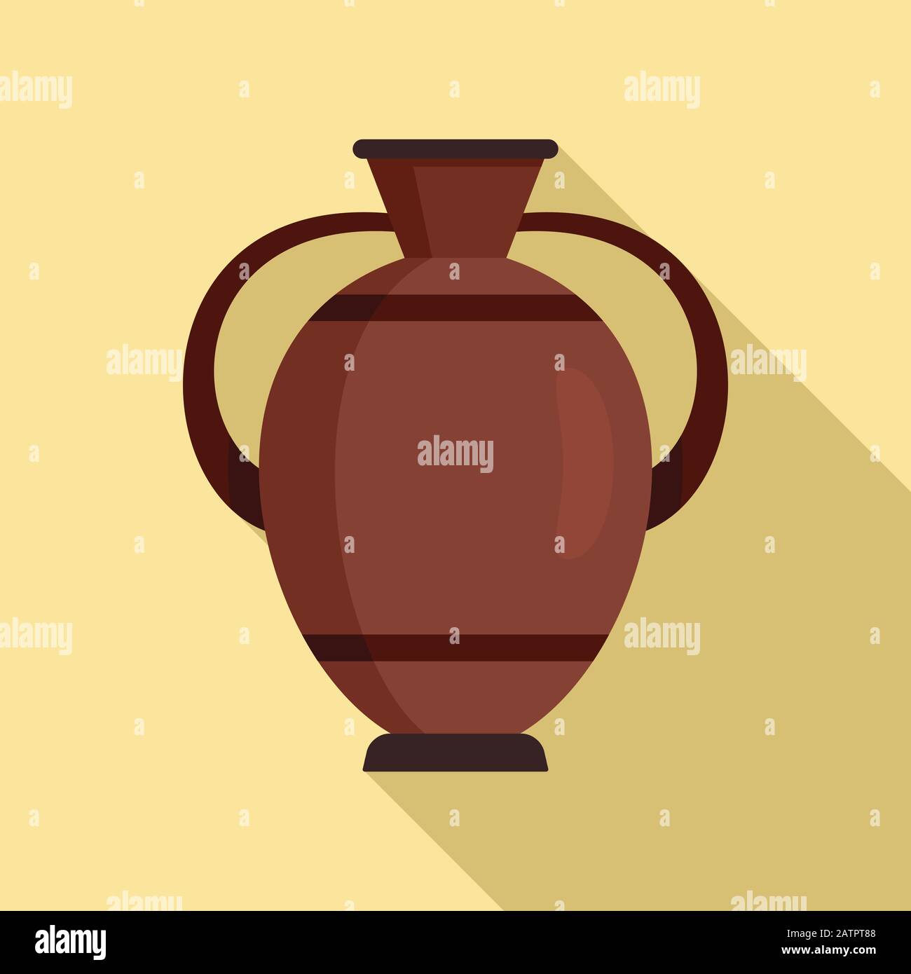 Greek water jug icon. Flat illustration of greek water jug vector icon for web design Stock Vector
