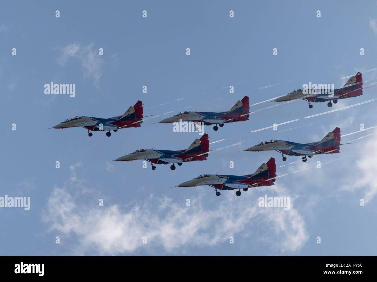Moscow Russia Zhukovsky Airfield 31 August 2019: aerobatic team swifts ...