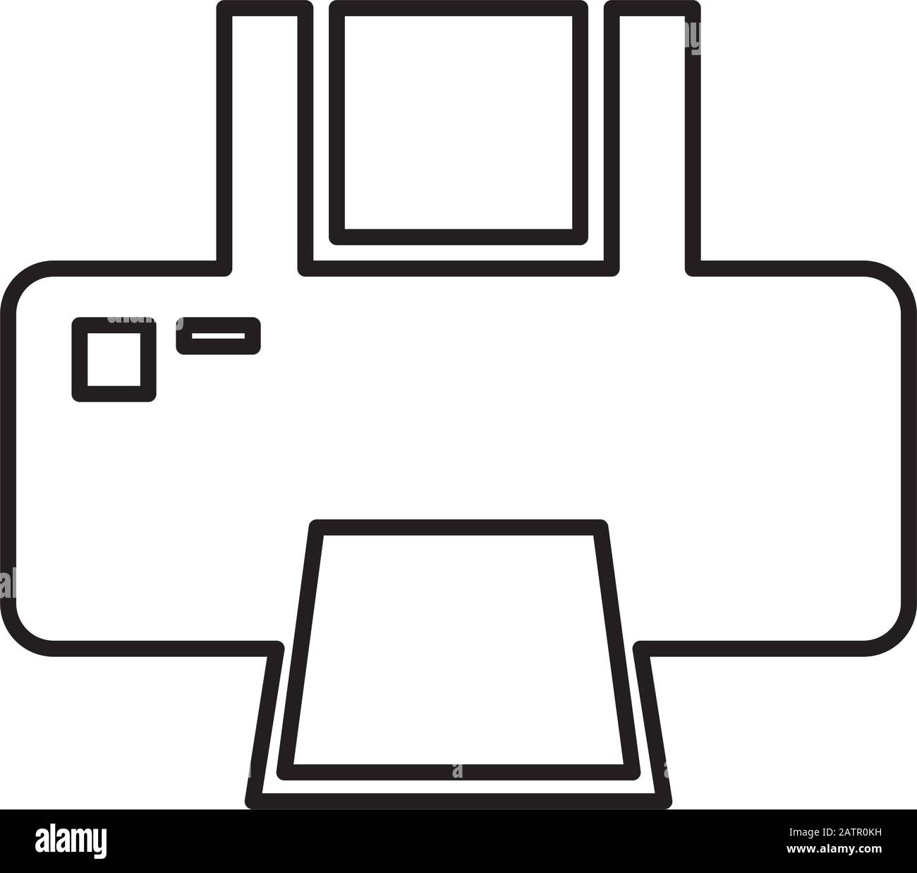 computer printer hardware device isolated icon Stock Vector Image & Art ...