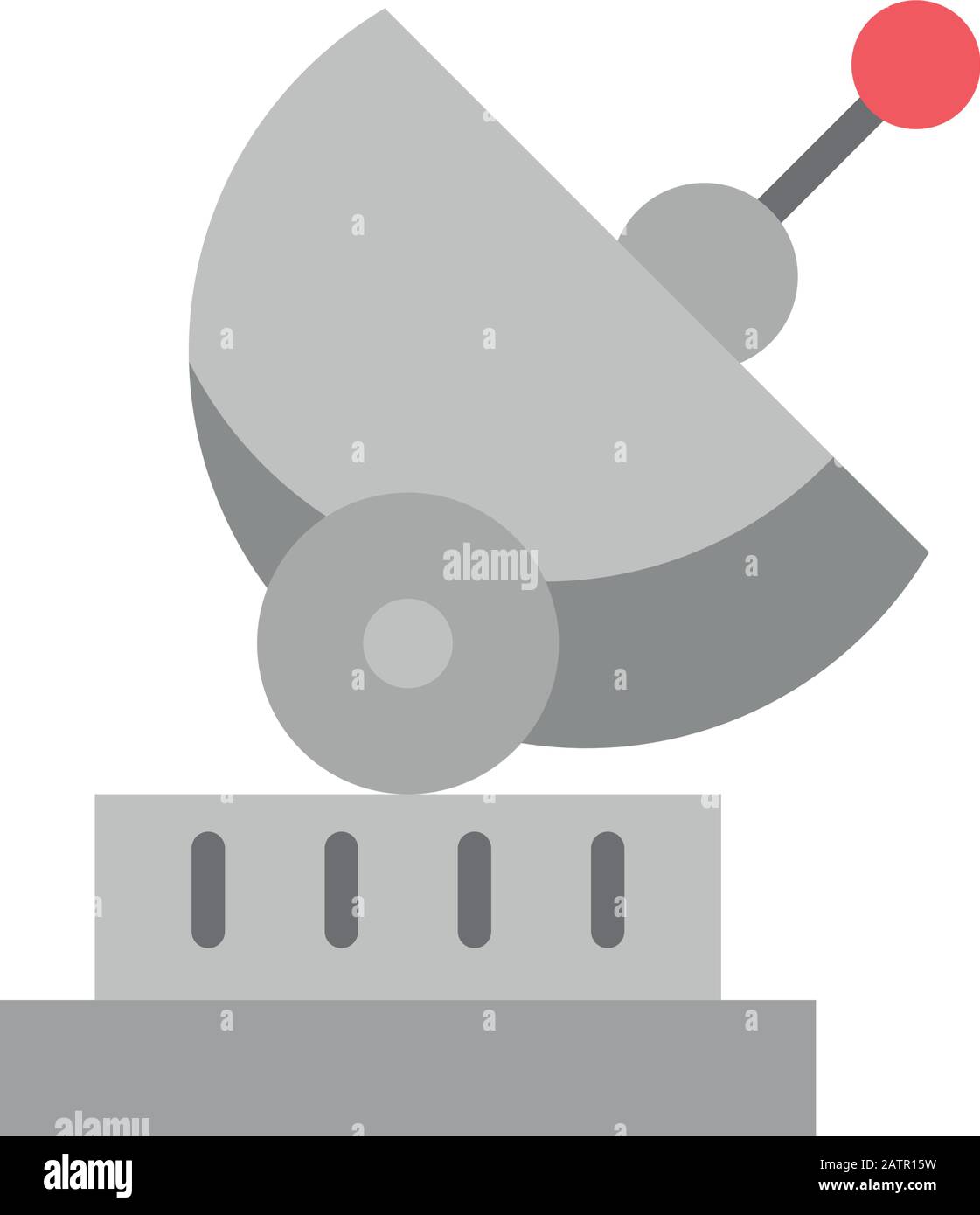 antena satellite communication isolated icon Stock Vector
