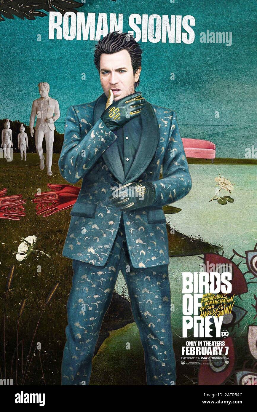 BIRDS OF PREY, US character poster, Ewan McGregor as Roman Roman Sionis ...