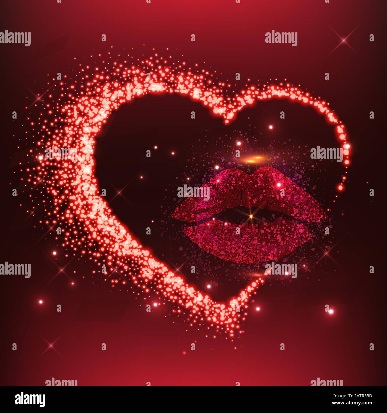 heart shape design for love symbols. Gradient background Stock ...