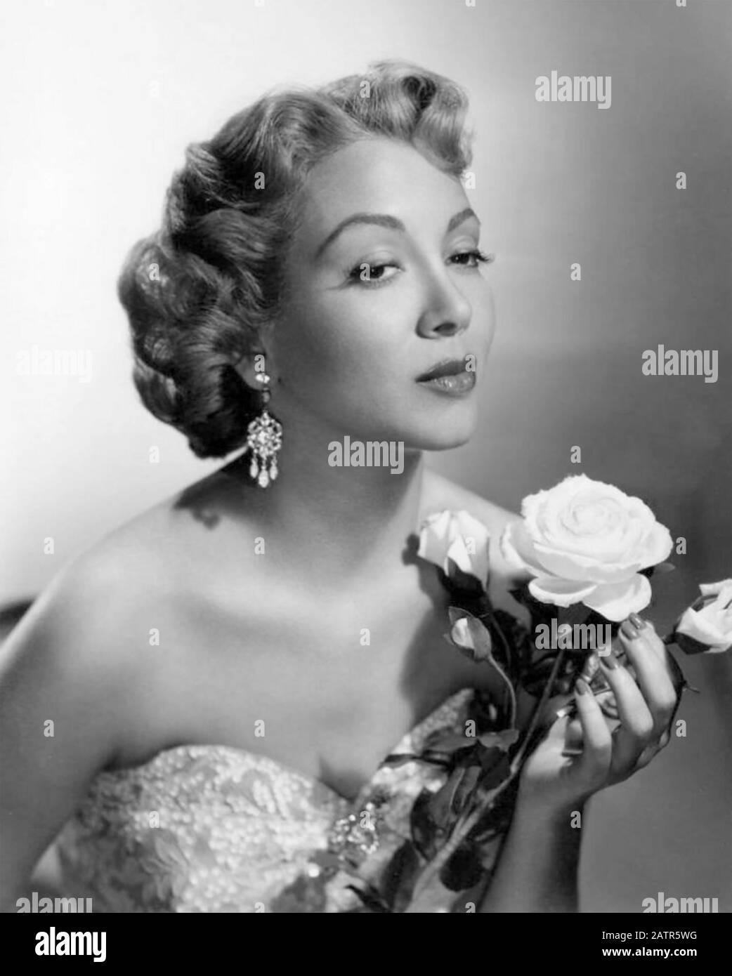 MONICA LEWIS (1922-2015) American jazz singer and film actress about 1958 Stock Photo