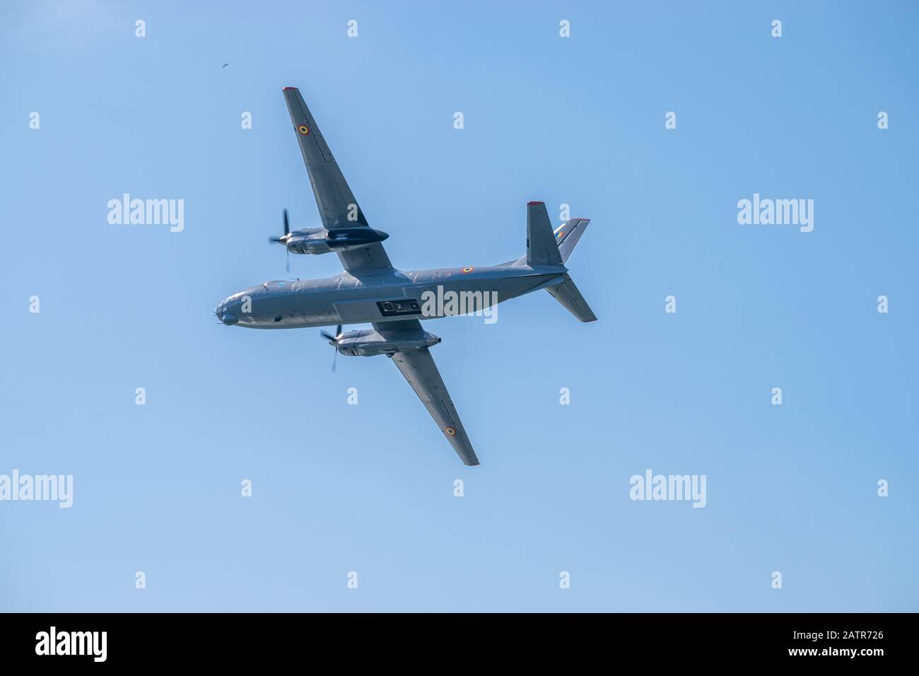 Bucharest/ Romania - AeroNautic Show - September 21, 2019: AN30 military airplane flying in the sky. Stock Photo