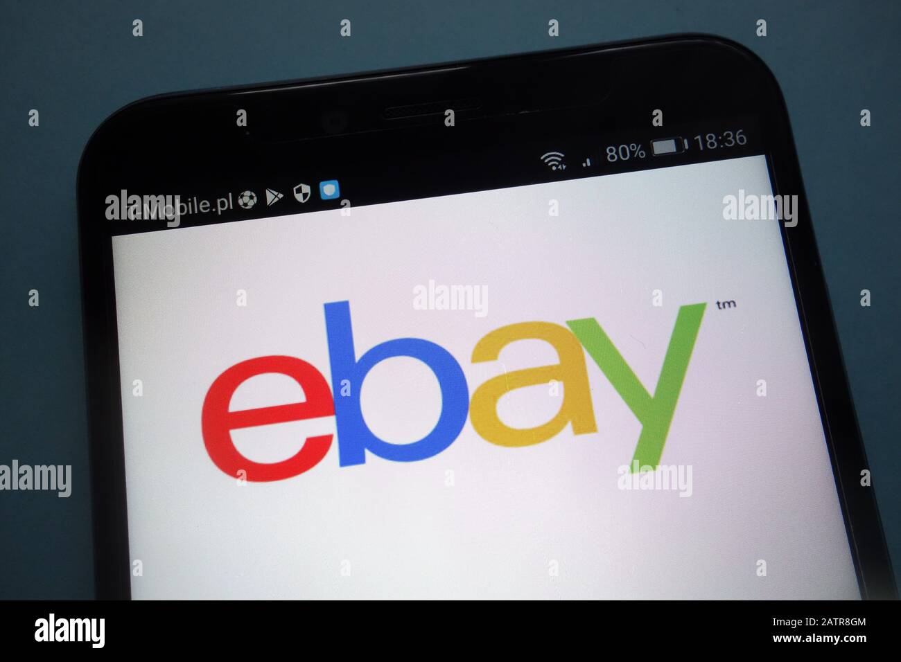 Ebay logo on smartphone Stock Photo