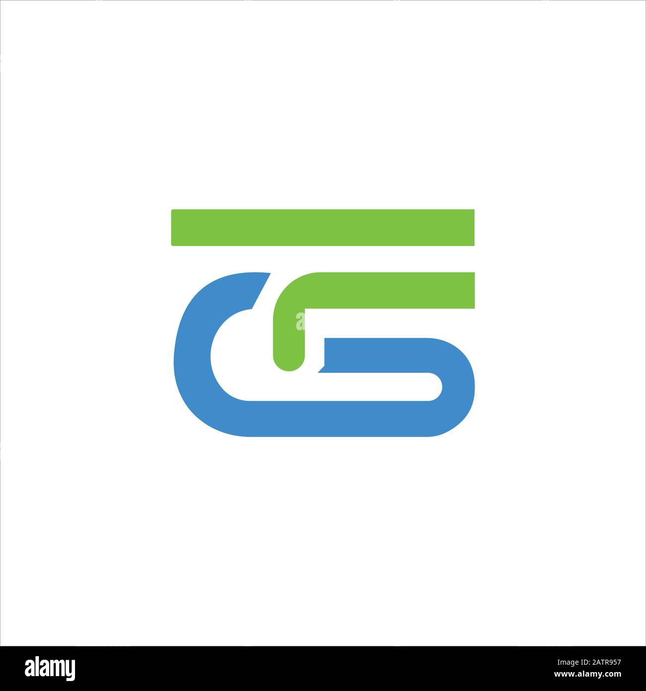 Initial letter gf or fg logo design template Stock Vector