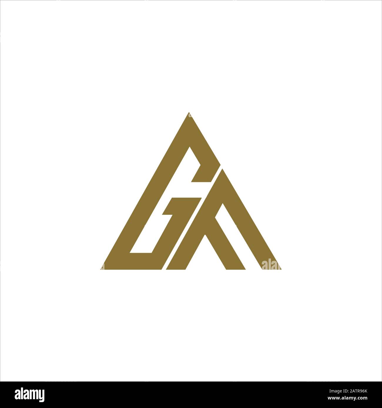 Initial letter gf or fg logo design template Stock Vector
