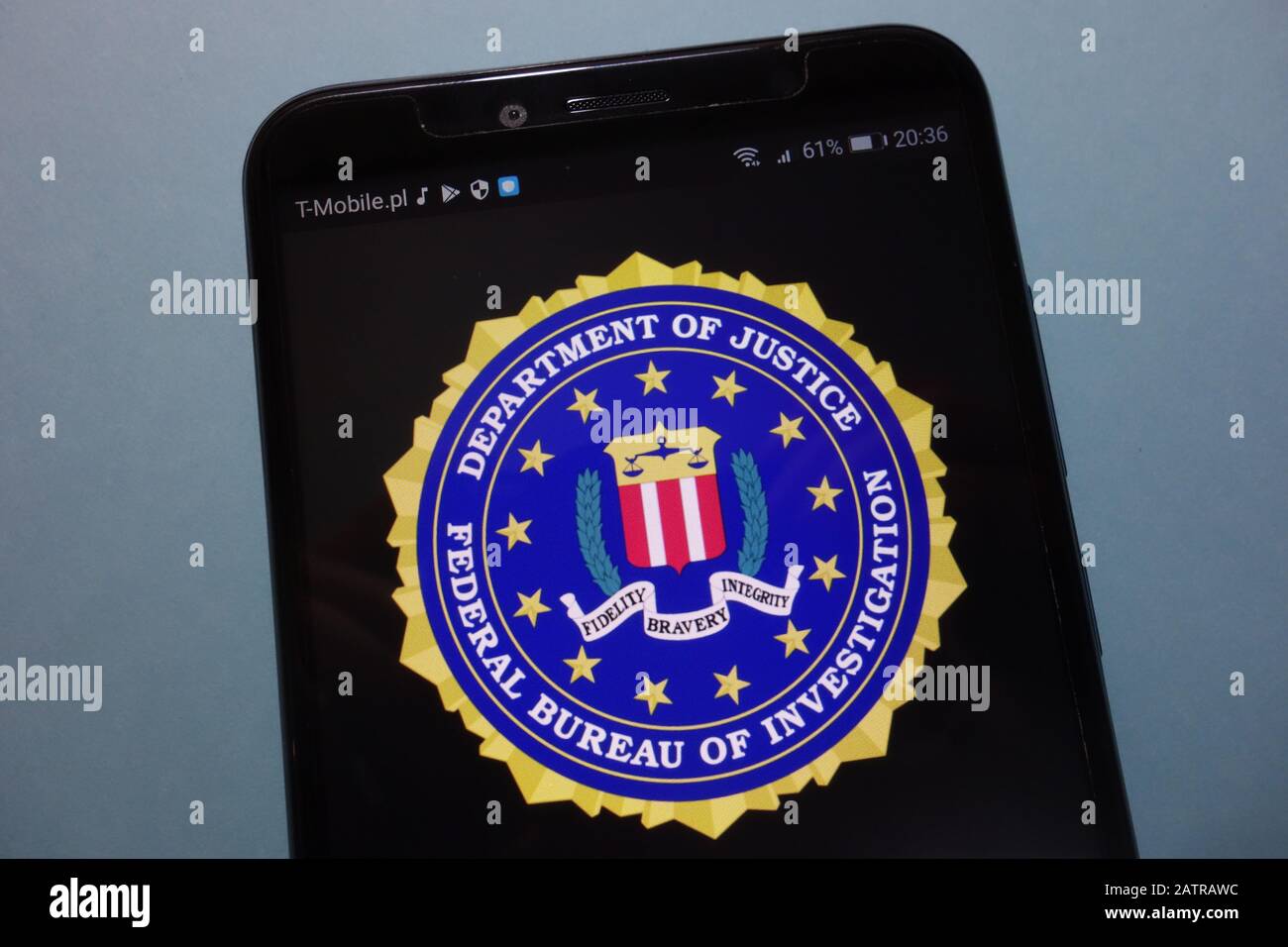 FBI logo on smartphone Stock Photo