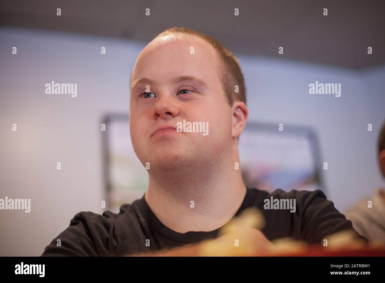 Young man with a disability Stock Photo