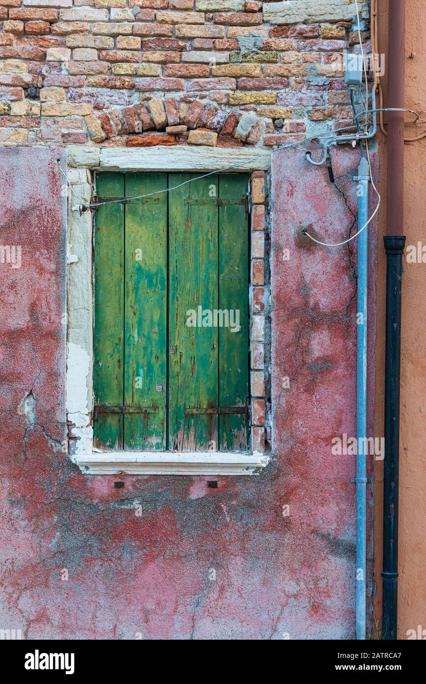 Colourful houses of Burano, Venice, Italy Stock Photo